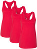 Jersey Racerback Tank Top Set | Relaxed Fit Athletic Running Yoga Tanks Tops, Womens, 3 Pack