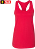 Jersey Racerback Tank Top Set | Relaxed Fit Athletic Running Yoga Tanks Tops, Womens, 3 Pack
