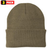3 Pack Acrylic Beanie Watch Caps, Warm Knit Skull Cap for Men & Women, Blanks Soft Winter Hats