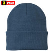 3 Pack Acrylic Beanie Watch Caps, Warm Knit Skull Cap for Men & Women, Blanks Soft Winter Hats