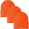 3 Pack Acrylic Beanie Watch Caps, Warm Knit Skull Cap for Men & Women, Blanks Soft Winter Hats