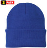 3 Pack Acrylic Beanie Watch Caps, Warm Knit Skull Cap for Men & Women, Blanks Soft Winter Hats