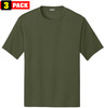 Solid Performance Military Tactical T-Shirts | 100% Polyester Moisture Wicking Tee Shirts, 3-Pack
