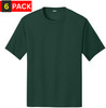 Solid Performance Military Tactical T-Shirts | 100% Polyester Moisture Wicking Crewneck Tee Shirts, 6-Pack