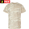 Kids Camouflage T-Shirts, 2 Pack - Youth Tactical Military Camo Tee, Soft & Comfortable Army Tees for Boys & Girls