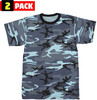Kids Camouflage T-Shirts, 2 Pack - Youth Tactical Military Camo Tee, Soft & Comfortable Army Tees for Boys & Girls