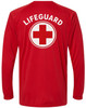 Lifeguard + Moisture Wicking Long Sleeve T-Shirt 100% Polyester Performance Uniform Sun Rash Guard Shirt