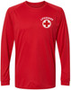 Lifeguard + Moisture Wicking Long Sleeve T-Shirt 100% Polyester Performance Uniform Sun Rash Guard Shirt