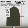 ARMYU Military Genuine GI Watch Cap Warm Winter USN Wool Beanie Solid Cuffed Army Hat 2-PACK
