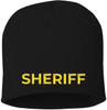 Sheriff Embroidered Skull Cap | 100% Acrylic Knit Police Winter Warm Beanie Hat