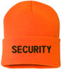 SECURITY Embroidered Beanie Warm Winter Watch Cap Security Guard Officer Uniform Outdoors Hat