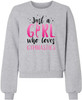 Just A Girl Who Loves Gymnastics Printed Sweatshirt Graphic Cotton Polyester Pullover Hooded Sweatshirt
