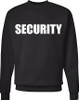 Army Universe SECURITY Crewneck Sweatshirt Pullover Crew Fleece Shirt Bouncer Guard Officer Uniform (Front + Back Print)
