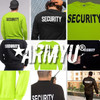 Army Universe SECURITY Crewneck Sweatshirt Pullover Crew Fleece Shirt Bouncer Guard Officer Uniform (Front + Back Print)