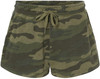 Women's Fleece Lined Sweat Shorts Lightweight Wave Wash Classic Fit with Elastic Waistband, Lounge Short