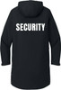 SECURITY Waterproof Insulated Sideline Parka Jacket Long Rain Coat with Hood (Double Sided Print)