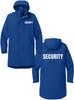 SECURITY Waterproof Insulated Sideline Parka Jacket Long Rain Coat with Hood (Double Sided Print)
