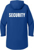 SECURITY Waterproof Insulated Sideline Parka Jacket Long Rain Coat with Hood (Double Sided Print)