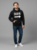 Dork Printed Hoodie Sarcastic Humor Graphic Cotton Polyester Pullover Hooded Sweatshirt, Black