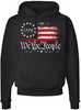 We the People 1776 USA Vintage Flag Hooded Sweatshirt Distressed US Pride Patriotic Warm Pullover Hoodie