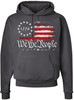 We the People 1776 USA Vintage Flag Hooded Sweatshirt Distressed US Pride Patriotic Warm Pullover Hoodie