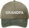 Grandpa Embroidered Baseball Cap | 100% Cotton Twill Two Tone Grandfather Fathers Day Hat