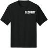 Moisture Wicking Security Printed T-Shirt | 100% Polyester Crewneck Uniform Guard Agent Shirt Sleeve Shirt