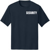 Moisture Wicking Security Printed T-Shirt | 100% Polyester Crewneck Uniform Guard Agent Shirt Sleeve Shirt