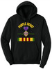 Purple Heart Vietnam Veteran Printed Hoodie USA Military Service Medal Graphic Polycotton Hooded Sweatshirt