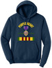 Purple Heart Vietnam Veteran Printed Hoodie USA Military Service Medal Graphic Polycotton Hooded Sweatshirt