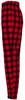 Soft Flannel Joggers Cozy Lounge Sleep Pants 100% Cotton Unisex Buffalo Plaid with Drawstring Closure, Red/Black