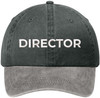 Director Embroidered Baseball Cap | Two Tone 100% Cotton Military Style Adjustable Unisex Hat