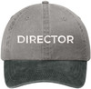 Director Embroidered Baseball Cap | Two Tone 100% Cotton Military Style Adjustable Unisex Hat