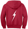 Kids Lightning Bolt Printed Full Zip Hoodie Lightning Graphic Youth Hooded Sweatshirt Cotton Polyester Fleece