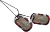 US Military Dog Tag Set - ID Matte Metal ID Dog Tags Necklace Complete Set with 2 Chains and 2 Silencers