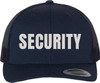 Security Guard Trucker Hat | Large Text Embroidered Bouncer Mesh Snap Back Officer Work Duty Cap