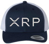 XRP Logo Embroidered Trucker Hat | Crypto Coin Symbol Mesh & Snap Back Adjustable Cap