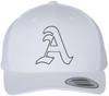 Classic A Letter Embroidered Trucker Hat | Old English Alphabet Adjustable Snapback Unisex Casual Meshback Cap