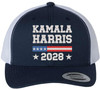 Kamala Harris 2028 Embroidered Trucker Hat Political Election Mesh Back Cap