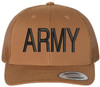 ARMY Embroidered Trucker Hat | US Army Military Text Structured Mesh Back Baseball Cap