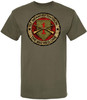 1st Infantry Division Big Red One Printed T-Shirt Army Military 100% Cotton Crewneck Tee