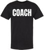 Coach T-Shirt | Sports Team Staff Uniform Crewneck Shirt for Trainers, Instructors & Athletics Dept 100% Cotton Short Sleeve