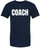 Coach T-Shirt | Sports Team Staff Uniform Crewneck Shirt for Trainers, Instructors & Athletics Dept 100% Cotton Short Sleeve