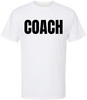 Coach T-Shirt | Sports Team Staff Uniform Crewneck Shirt for Trainers, Instructors & Athletics Dept 100% Cotton Short Sleeve