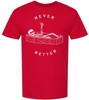 Never Better Printed T-Shirt Skeleton Coffin Dark Humor Graphic Cotton Crewneck Tee
