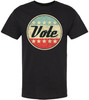 Vote Printed T-Shirt Vintage Retro American Flag Circle Design Political Patriotic Election Day Tee