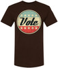 Vote Printed T-Shirt Vintage Retro American Flag Circle Design Political Patriotic Election Day Tee