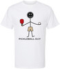 Pickleball Guy Printed T Shirt Pickleball Player Sports Graphic 100% Cotton Crewneck Tee