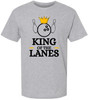 King of The Lanes Printed T-Shirt | 100% Cotton Crewneck Bowling Tee Shirt For Men