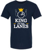 King of The Lanes Printed T-Shirt | 100% Cotton Crewneck Bowling Tee Shirt For Men